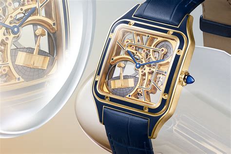 cartier skeleton diamond watch|cartier santos dumont skeleton 2023.